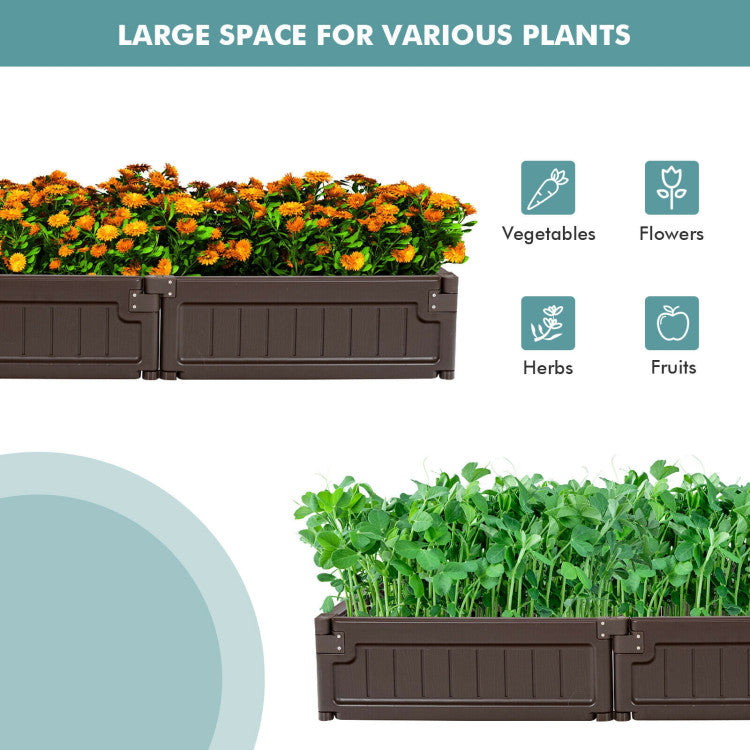 Raised Garden Bed with Open Bottom Design