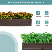 Thumbnail for Raised Garden Bed with Open Bottom Design