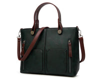 Thumbnail for Cera - Double Front Pocket Vintage Tote Handbag