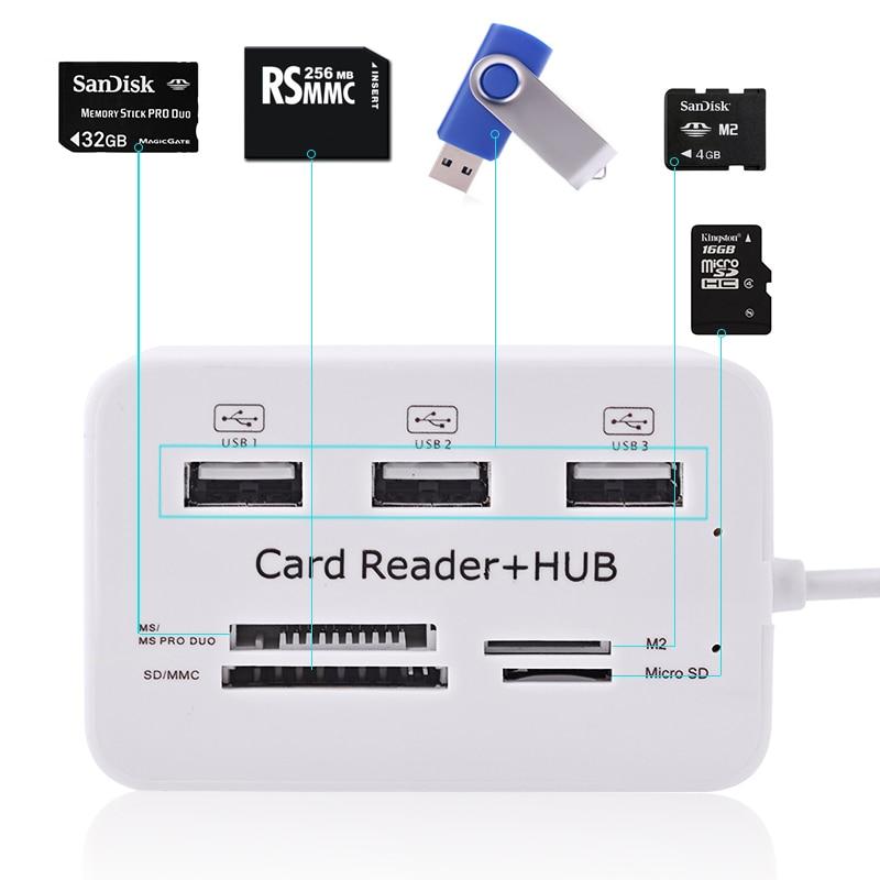 7 in 1 USB Hub & Card Reader