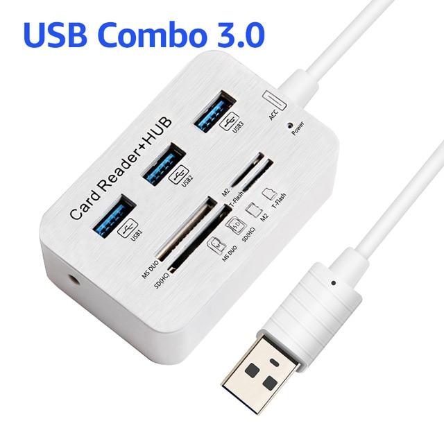 7 in 1 USB Hub & Card Reader