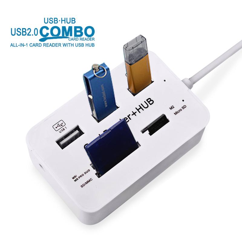 7 in 1 USB Hub & Card Reader