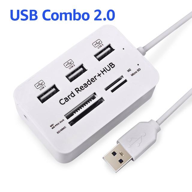 7 in 1 USB Hub & Card Reader