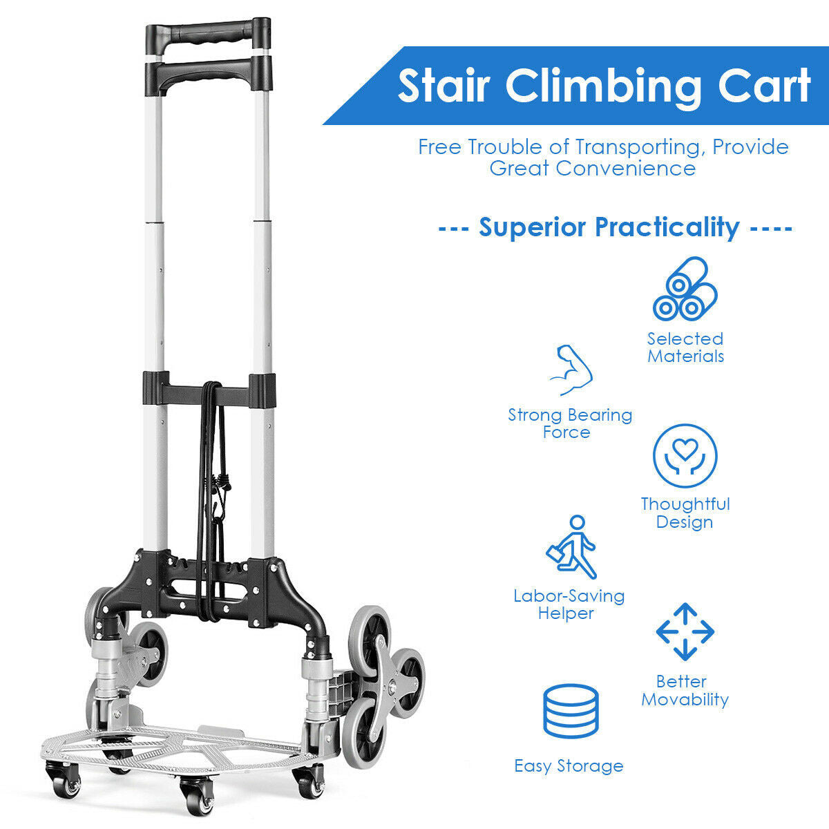 CarryAll™ Foldable Climbing Stair Cart