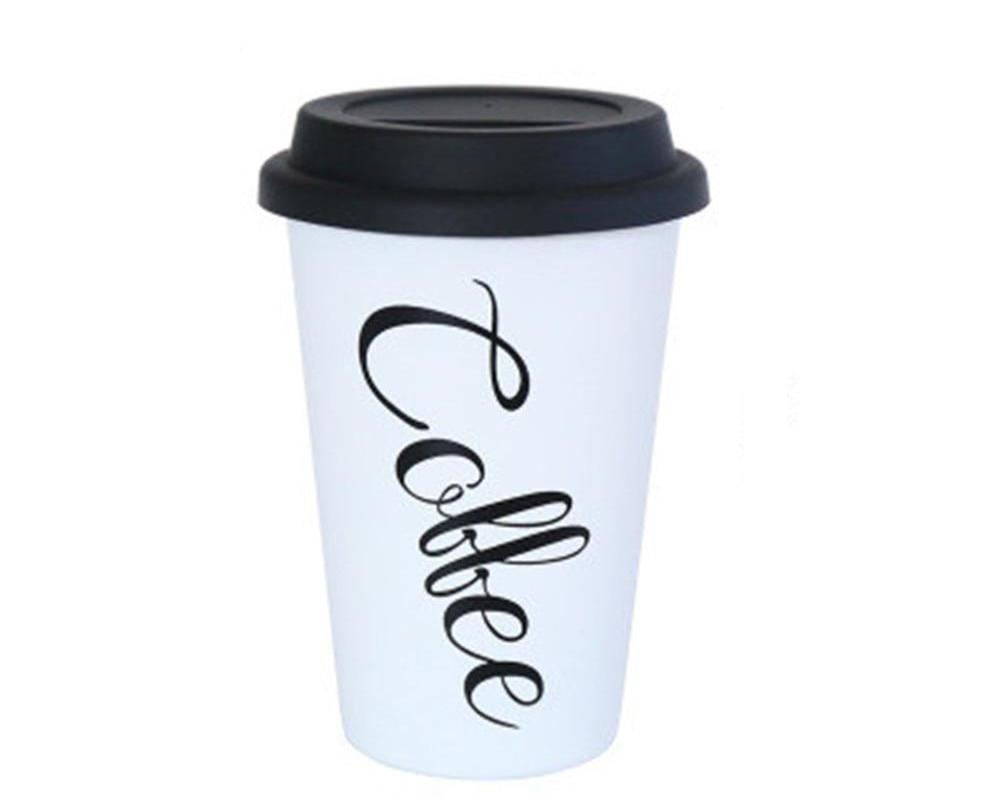 Travel Mug with Lid & Reusable Straw