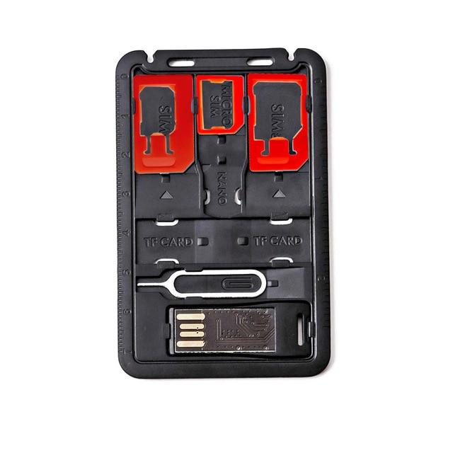 8 in 1 Credit Card Sized SIM & microSD Card Case