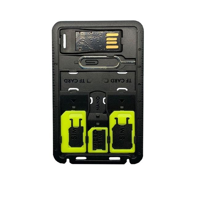 8 in 1 Credit Card Sized SIM & microSD Card Case