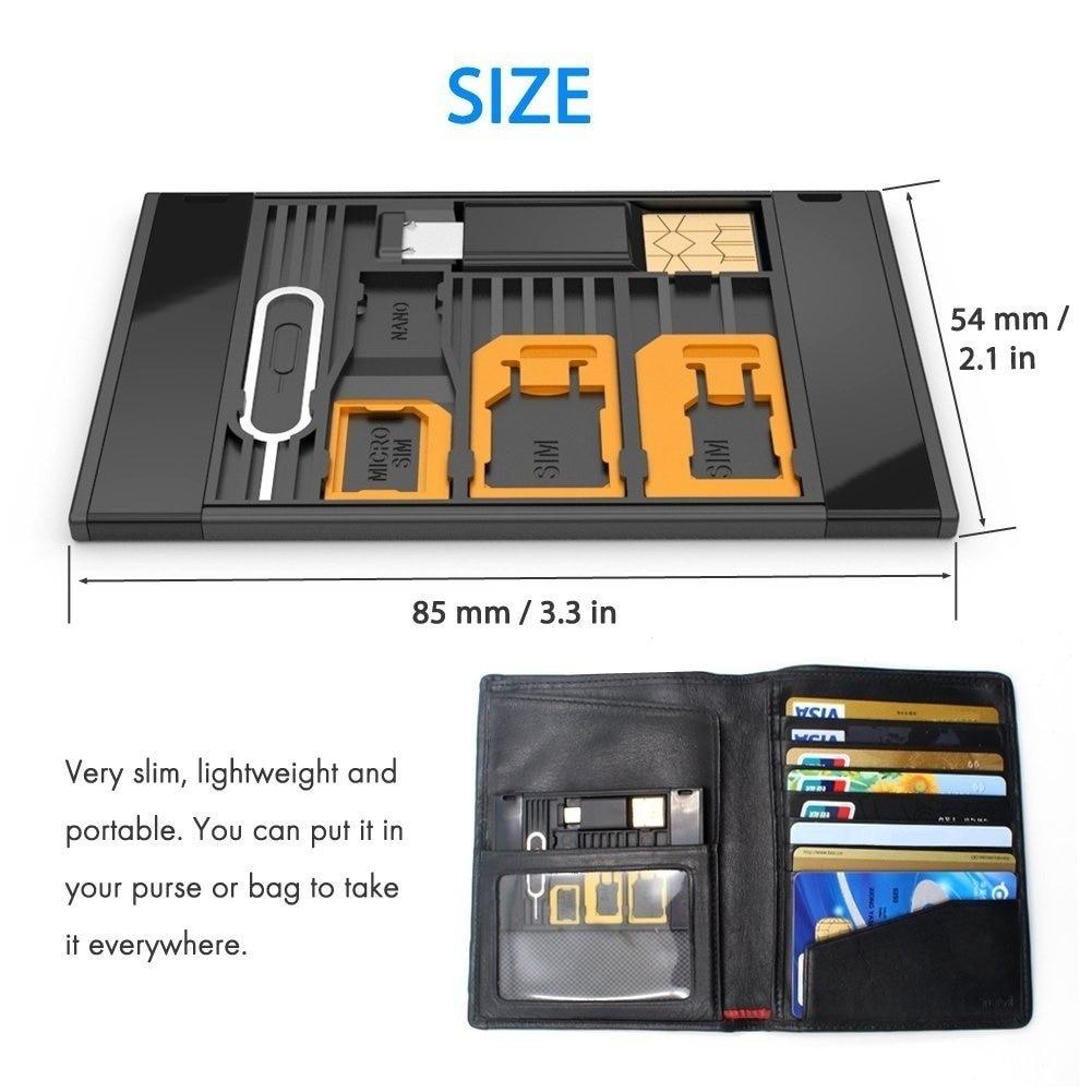8 in 1 SIM Card Holder & microSD Card Reader