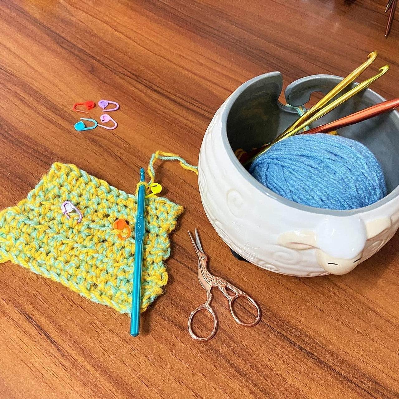 Sheep Yarn Bowl PeekWise