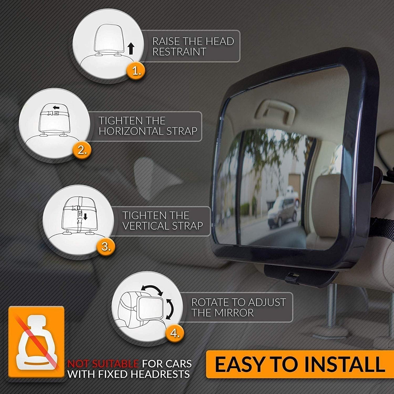 Baby Backseat Safety Mirror PeekWise