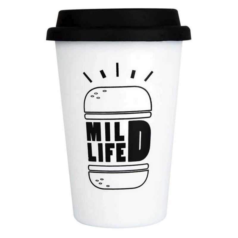 Travel Mug with Lid & Reusable Straw
