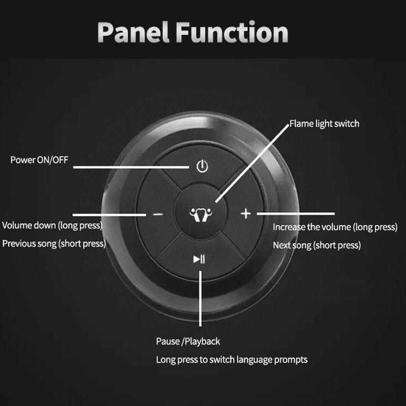 Led Speaker Flame Lamp