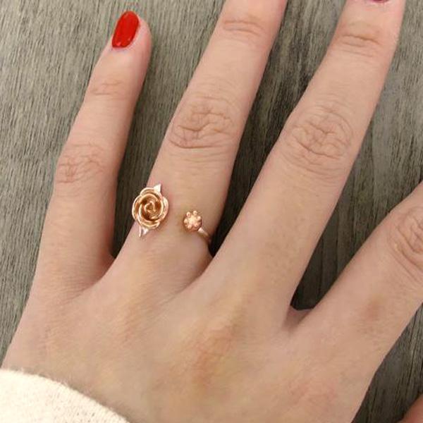 Adjustable Rose Bud Ring