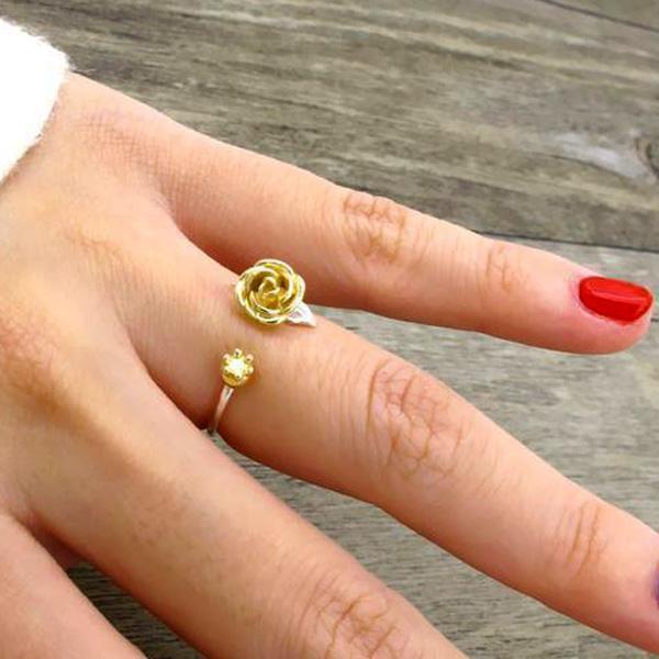 Adjustable Rose Bud Ring