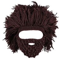 Thumbnail for Afro Hair and Beard Knitted Beanie