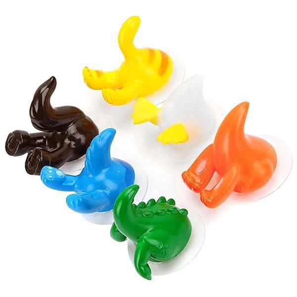 Animal Tail Wall Suction Hooks (Set of 6)