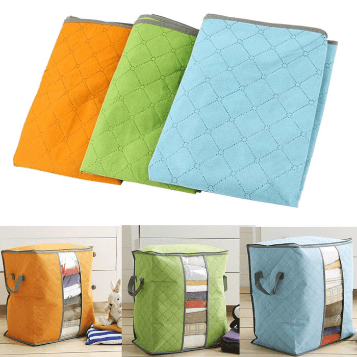 Bamboo Fabric Storage Bags - PeekWise