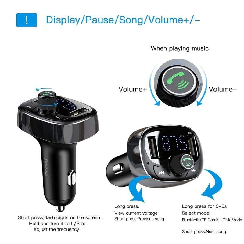 Bluetooth Car Charger Audio Transmitter PeekWise