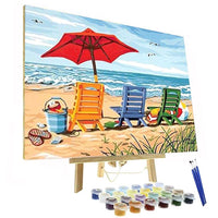 Thumbnail for Paint By Numbers Kit - Beach Chair