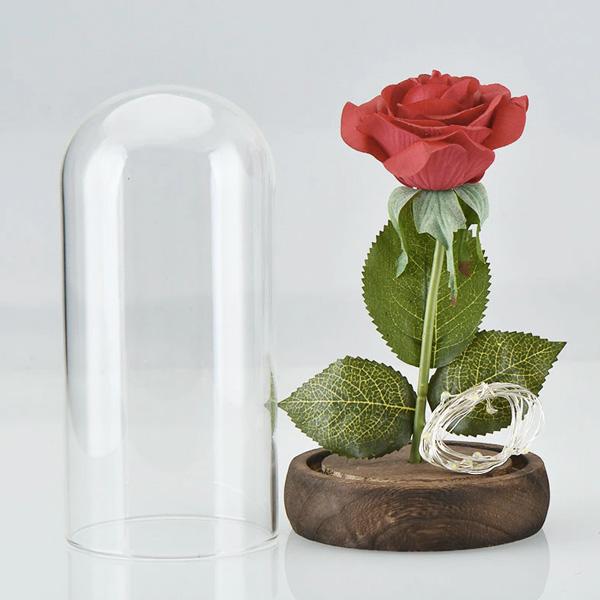 Beauty And The Beast Rose Glass Dome Light