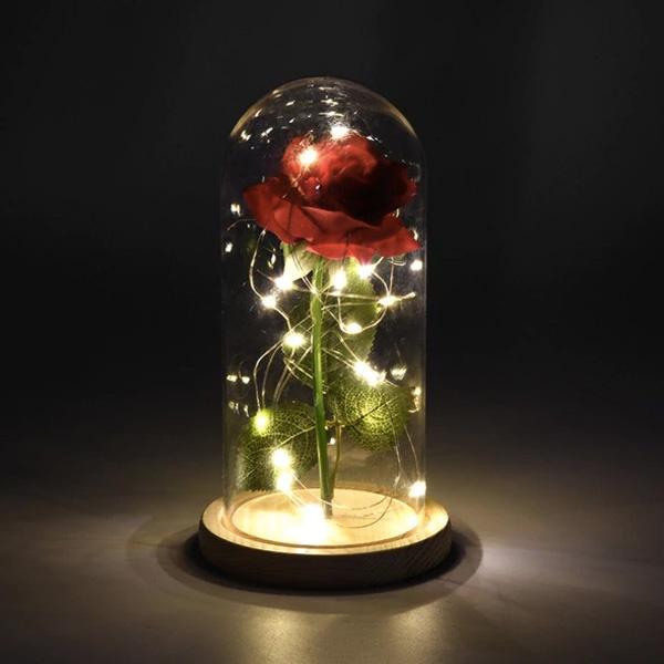 Beauty And The Beast Rose Glass Dome Light