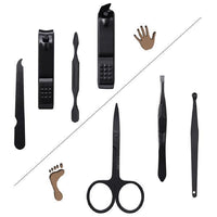 Thumbnail for Black Manicure Pedicure Grooming Travel Set (Set of 7)