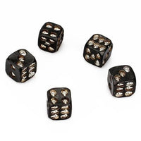 Thumbnail for Handmade Black Skull Dice Set