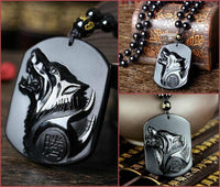 Thumbnail for Black Wolf Obsidian Necklace