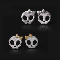 Thumbnail for Bow Skull Earrings (Various Color)