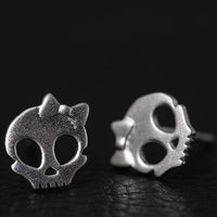 Thumbnail for Bow Skull Earrings (Various Color)