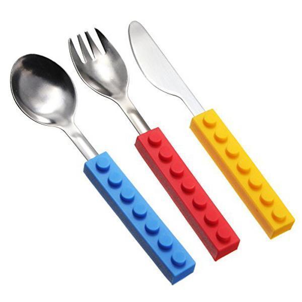 Brick Shape Stackable Cutlery (Set of 3)