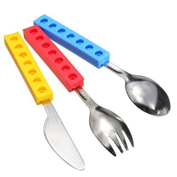 Brick Shape Stackable Cutlery (Set of 3)