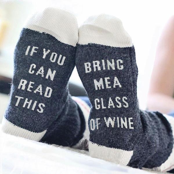 Bring Me a Glass of Wine Socks