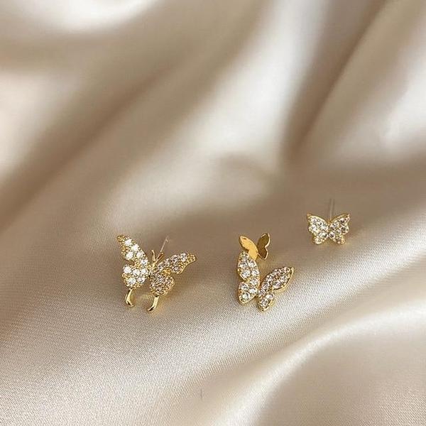 Butterfly Rhinestone Earrings