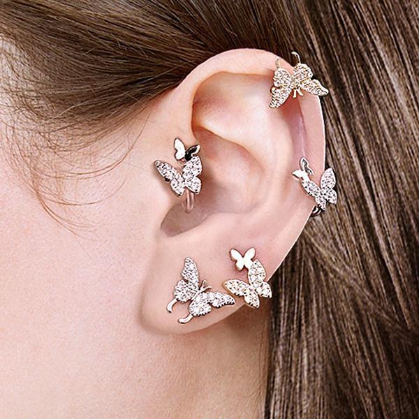 Butterfly Rhinestone Earrings