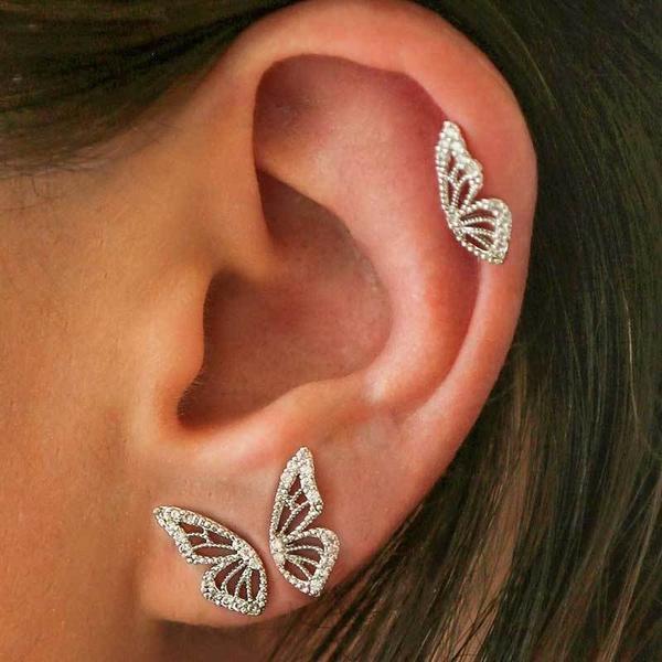 Butterfly Wing Stud Earrings