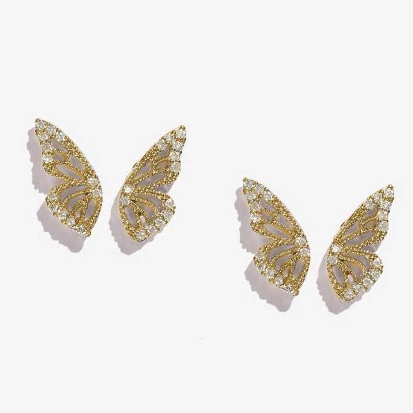 Butterfly Wing Stud Earrings