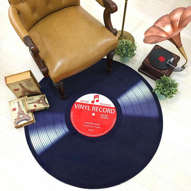 Decorative Vinyl Record Rug PeekWise