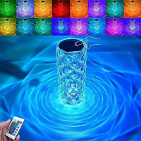 Thumbnail for Crystal Table Lamp Diamond Rose