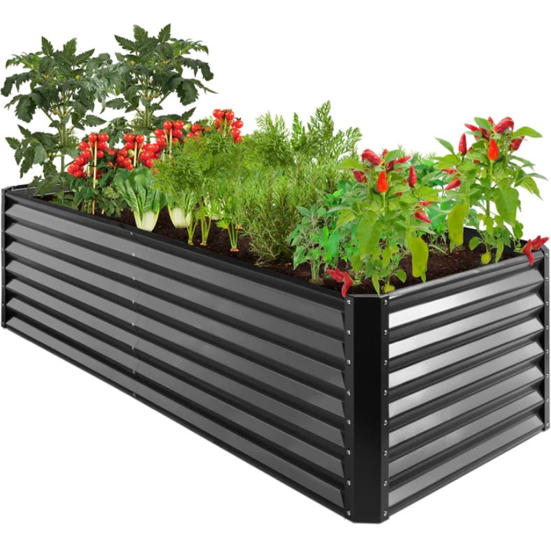 8x4x2ft Metal Raised Garden Bed