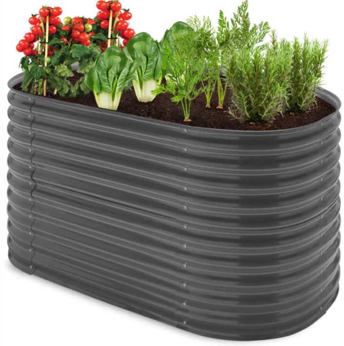 Raised Oval Garden Bed