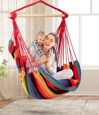 Thumbnail for Outdoor Porch Yard Deluxe Hammock Rope Chair