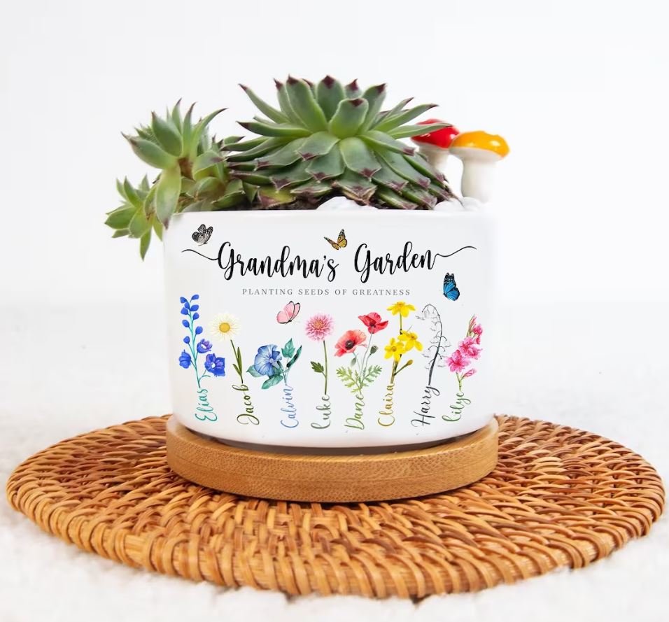 Personalized Grandma's Garden Plant Pot