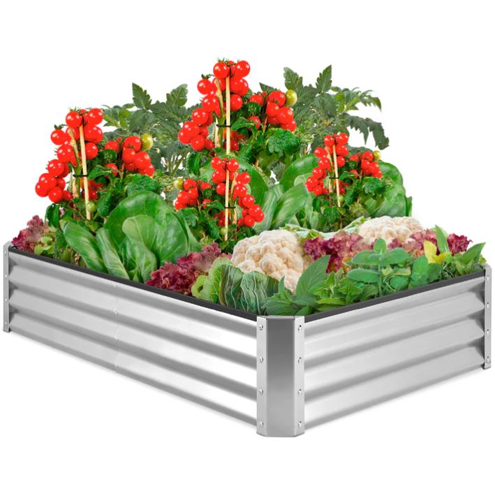 6x3x1ft Metal Raised Garden Bed