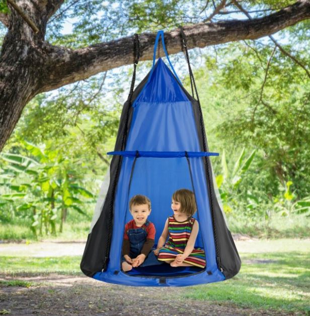 Kids Hanging Chair Swing Tent Set