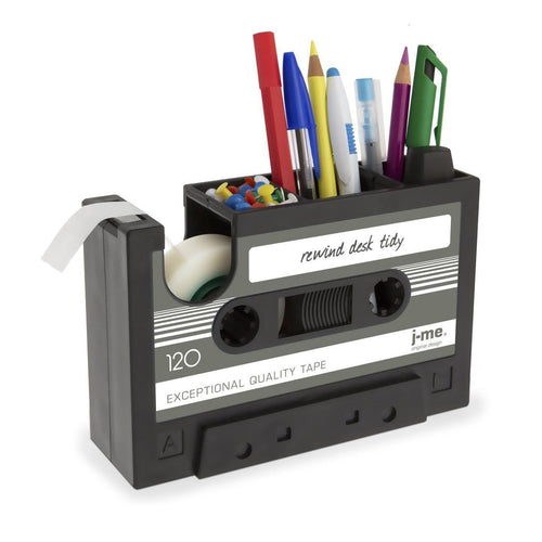 Cassette Tape Dispenser & Pen Holder - PeekWise