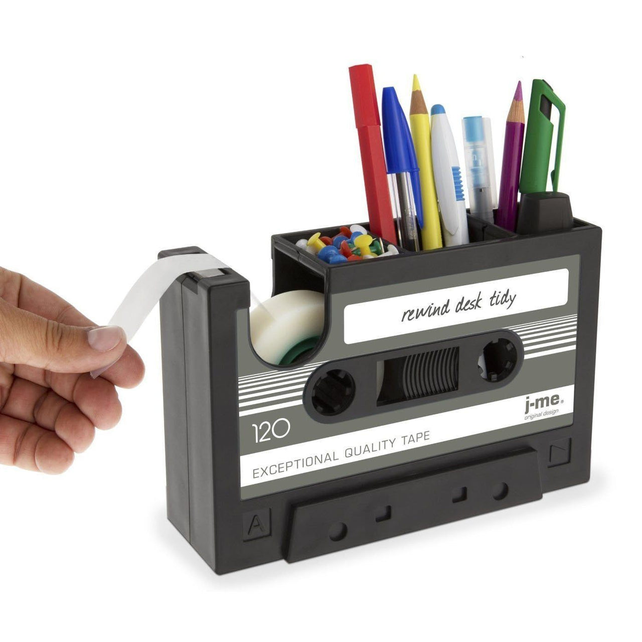 Cassette Tape Dispenser & Pen Holder - PeekWise