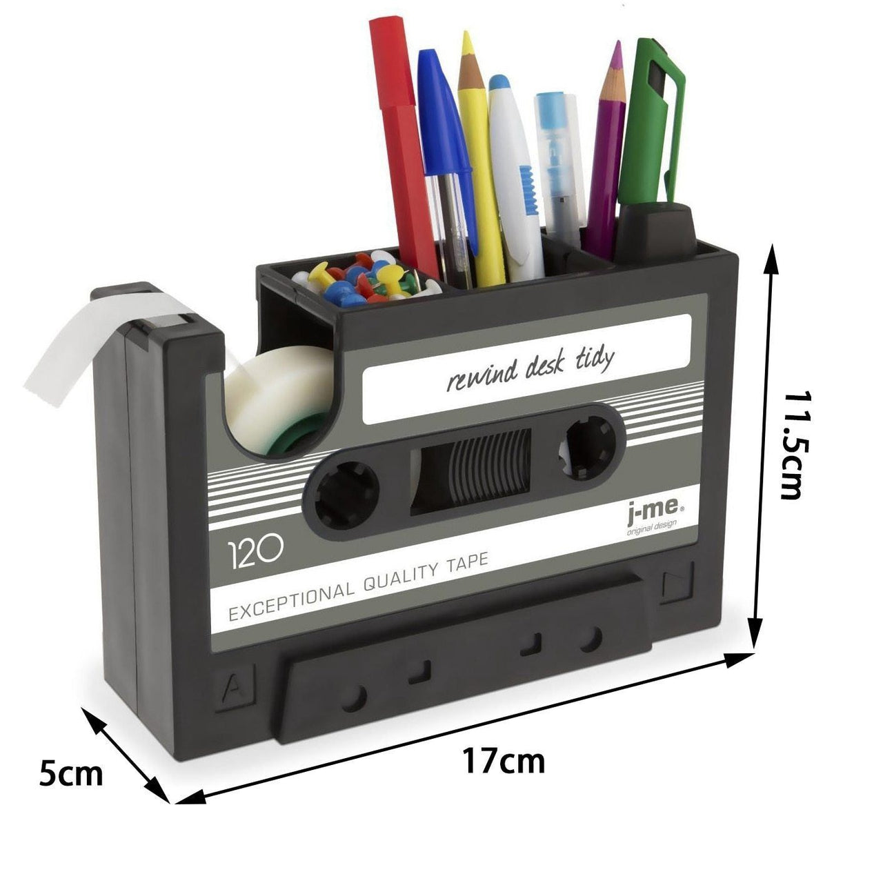 Cassette Tape Dispenser & Pen Holder - PeekWise