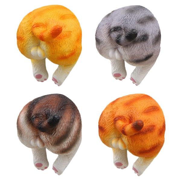 Cat Butt and Balls Fridge Magnets (Set of 4)