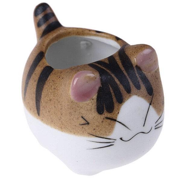 Cat Ceramic Planter Pot Terrarium